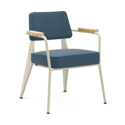 Fauteuil Direction Ice Blue Volo Prouve Blanc Ecru - view 1
