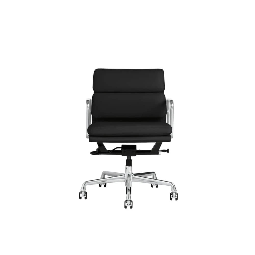 Eames Soft Pad Group Management Chair (Prone Obsidian Leather) - view 1