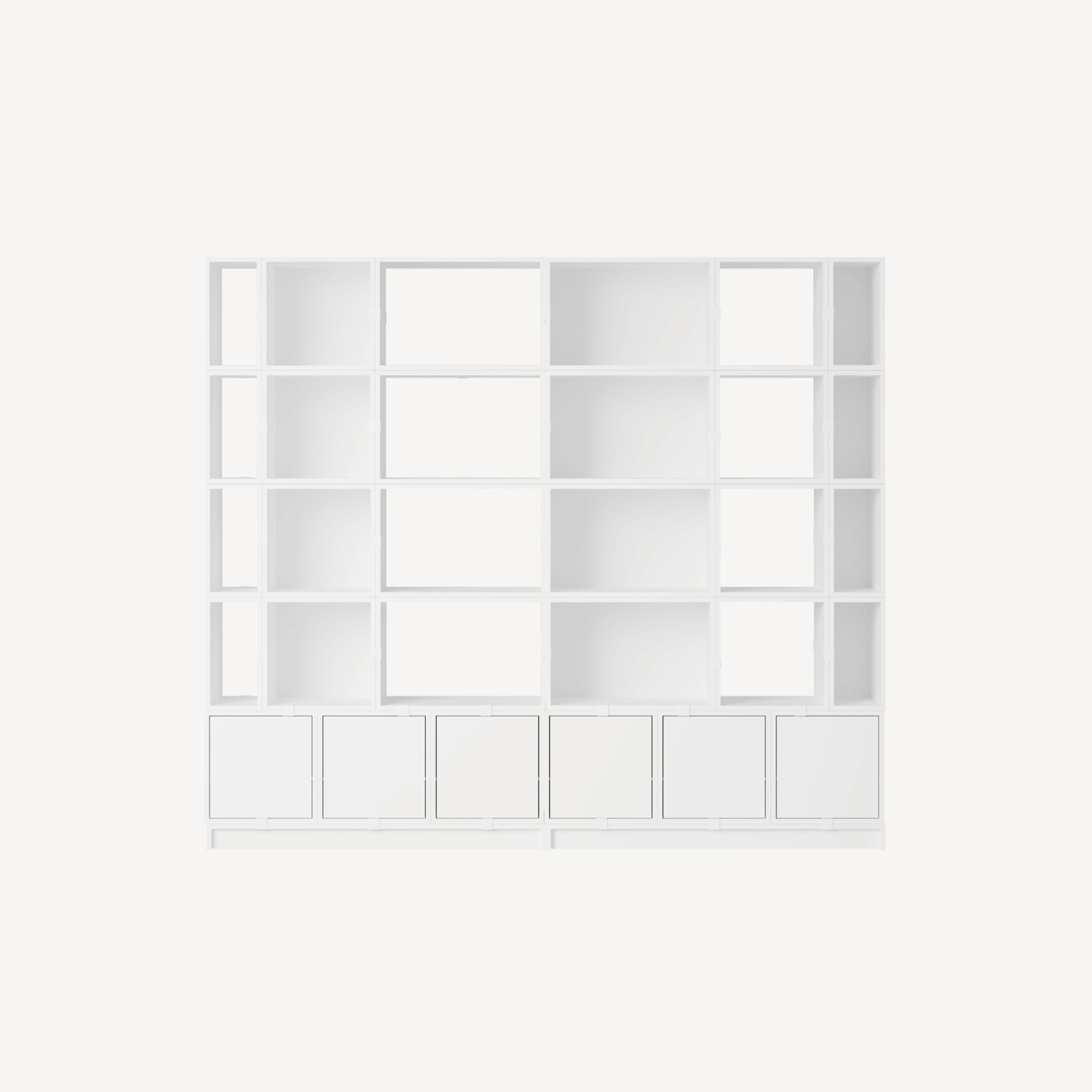 Stacked Storage System Office Storage Config.1 White - view 1