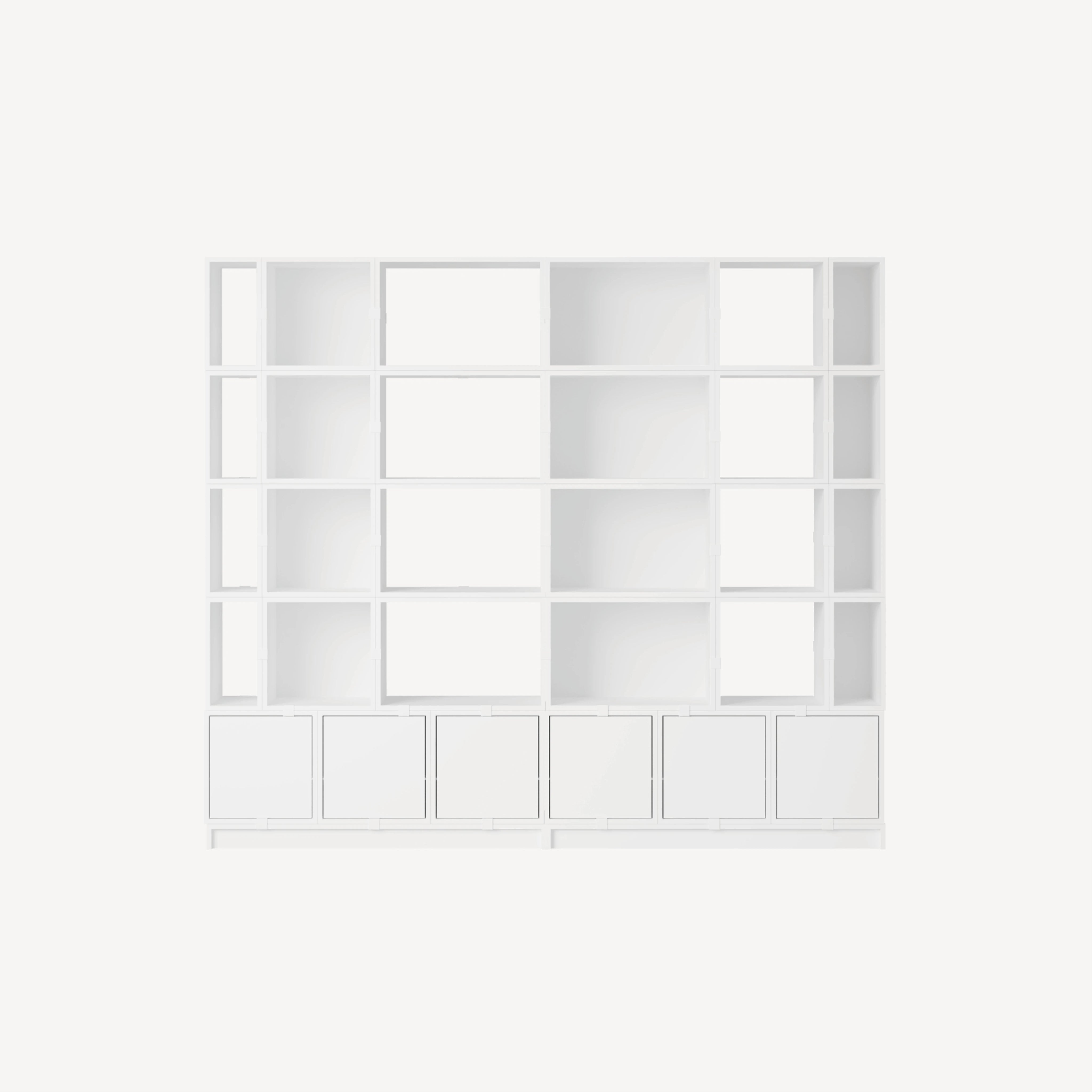Stacked Storage System Office Storage Config.1 White - view 1