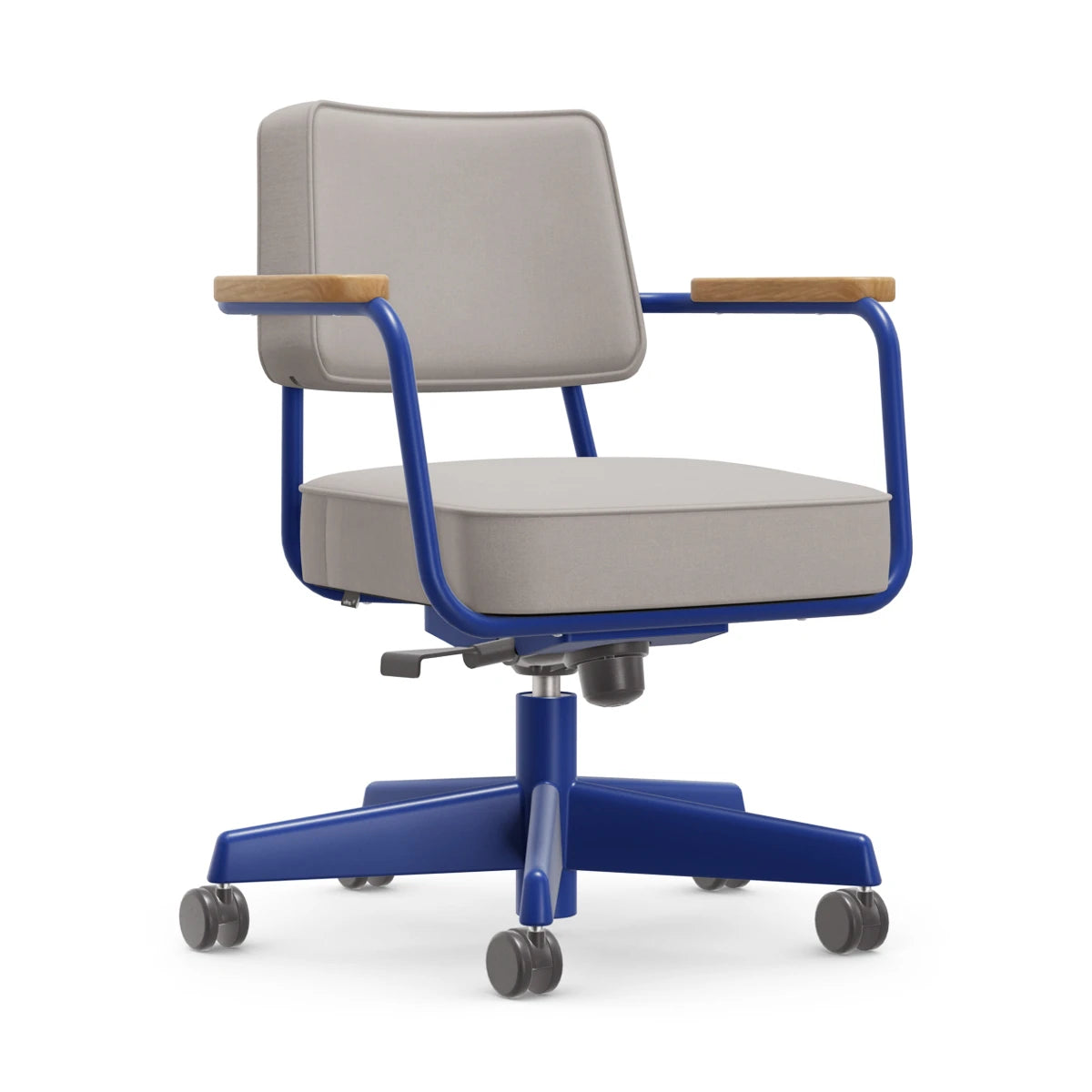 Fauteuil Direction Pivotant Light Grey & Bleu Marcoule - view 1