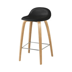 3D Counter Stool - Plastic Shell, Wood Base - view 1