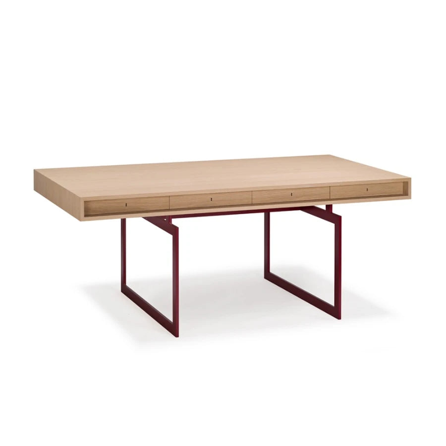 Office Desk Red/Oak - view 1