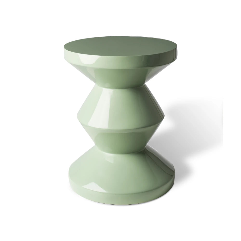 Zig Zag Olive Stool - view 1