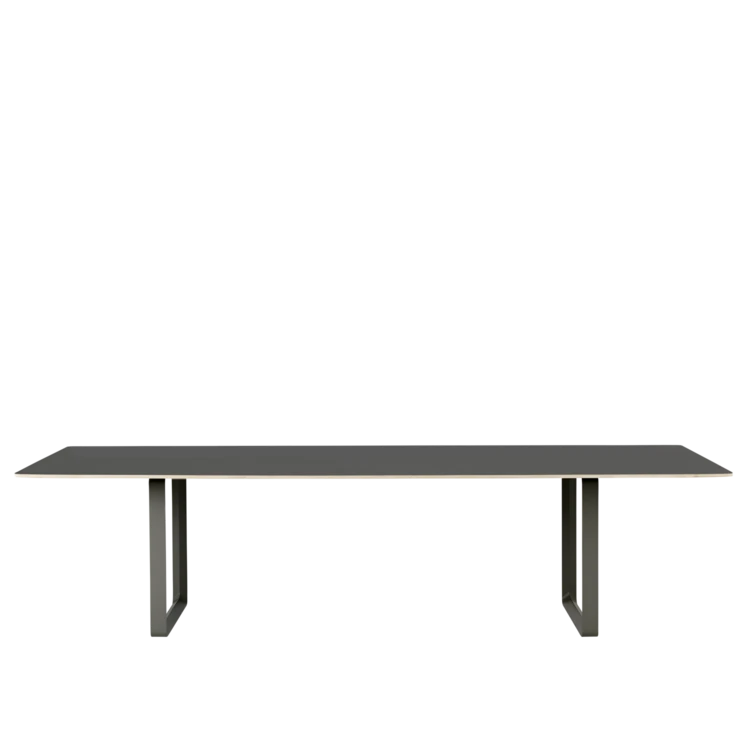 70/70 Table Black Linoleum Plywood Black 2950 1080 6-Seater Dining Table - view 1