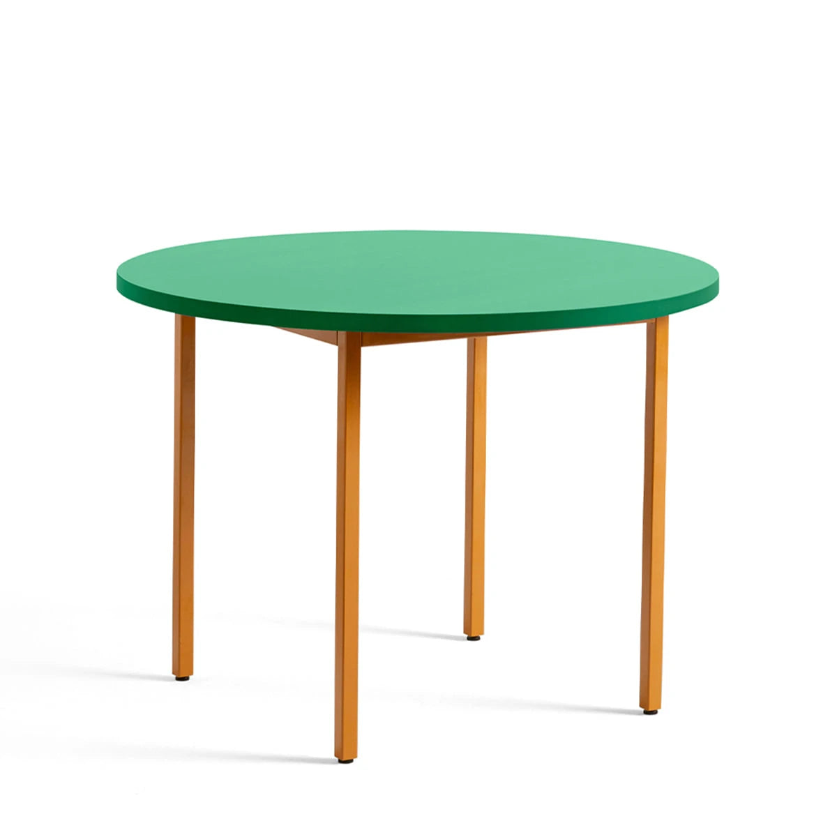 Two Colour Table Ø105 Green Mint-Ochre - view 1
