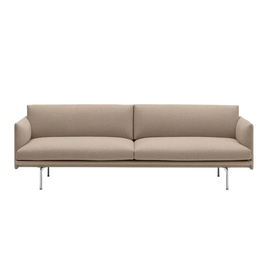 Outline Sofa 3seater Aluminum/Ecriture240 - view 1