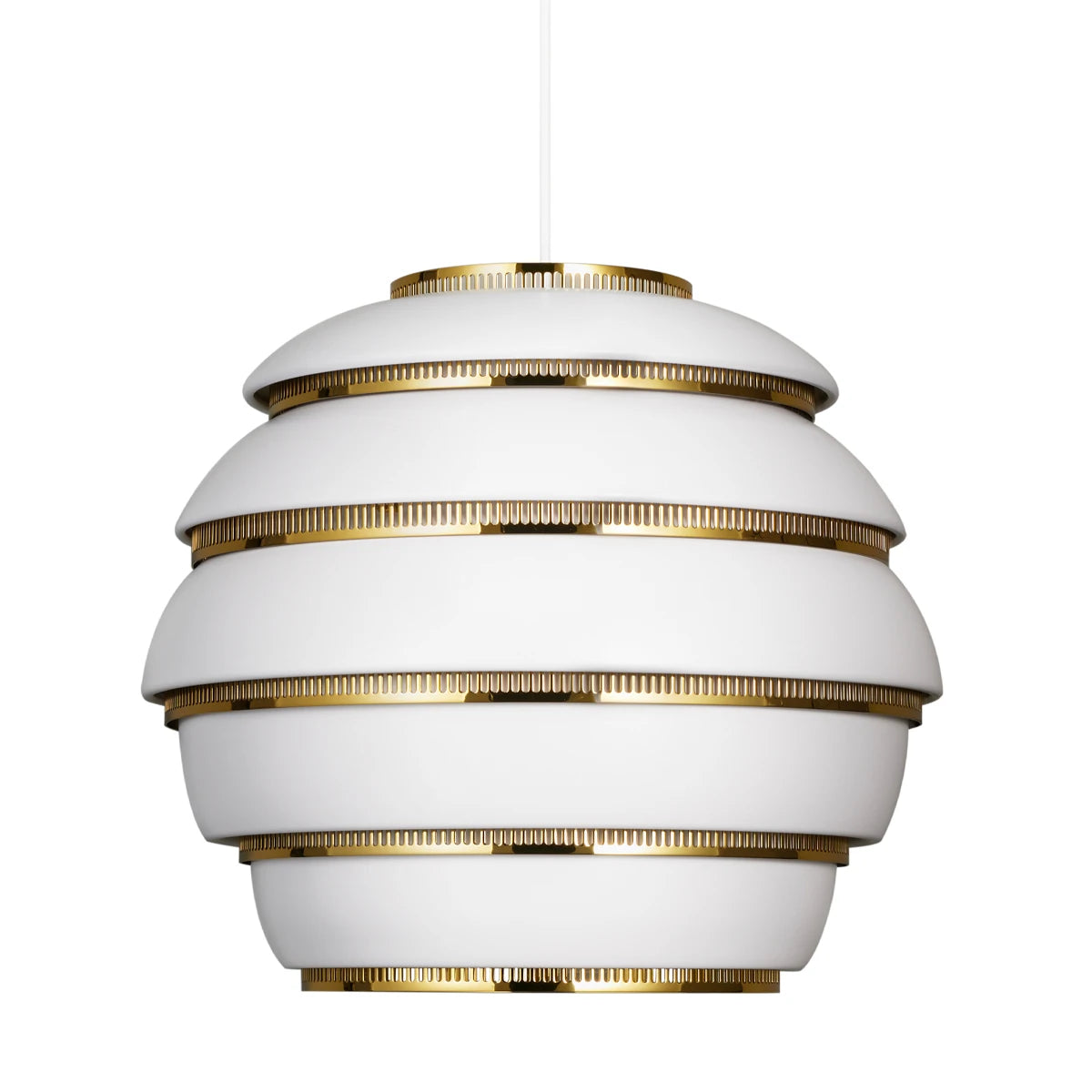 A331 BEEHIVE Pendant Brass-White Aluminium - view 1