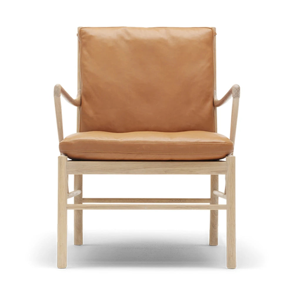 OW149 Oak White Oil Camel Brown Lounge Chair - view 1