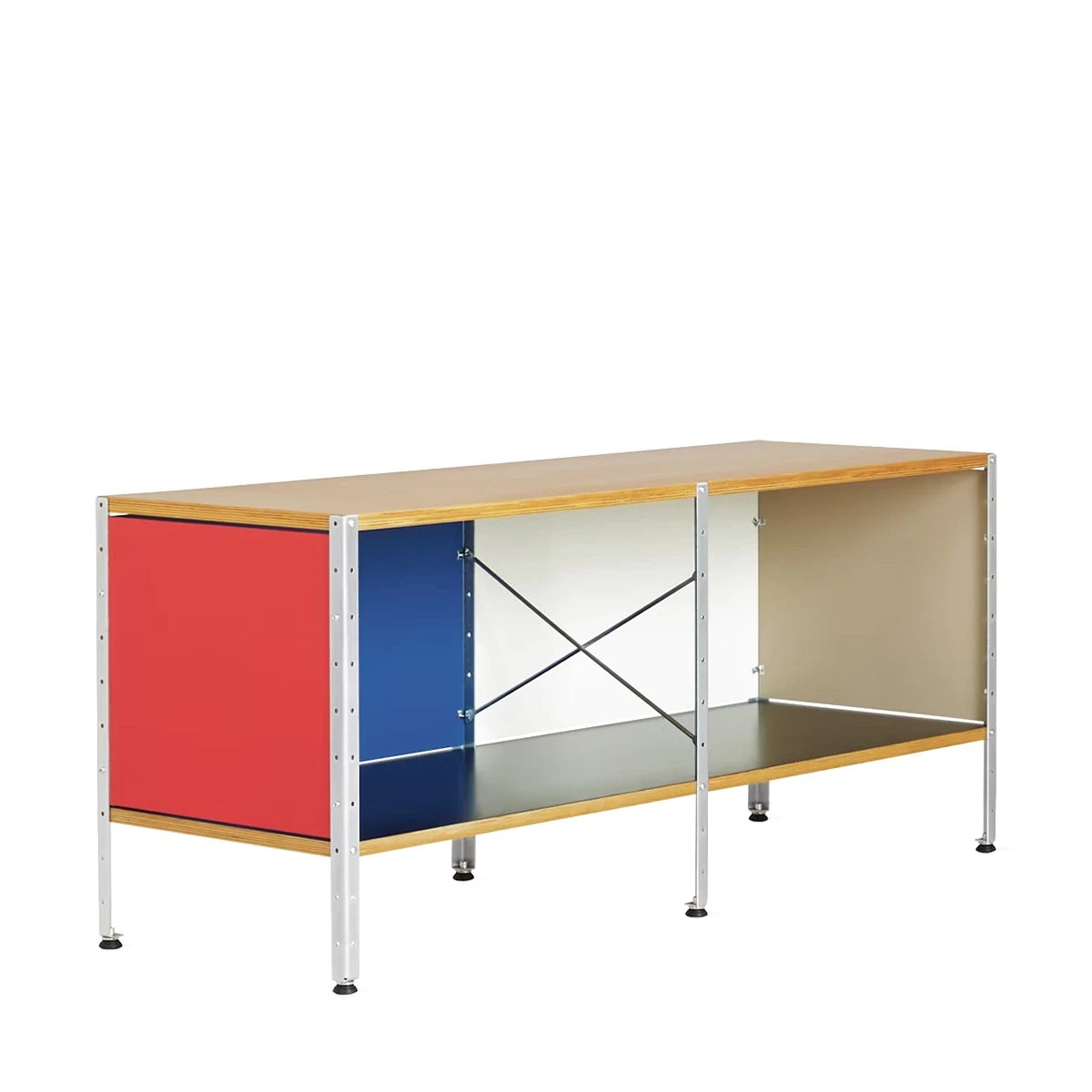 Eames Storage Unit 1 x 2 Multi-Zinc Frame - view 1