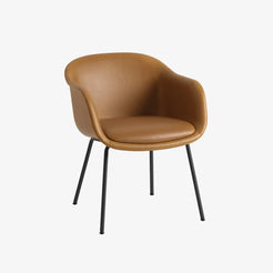 Fiber Conference Armchair Tube Base Refine Cognac/Black - view 1