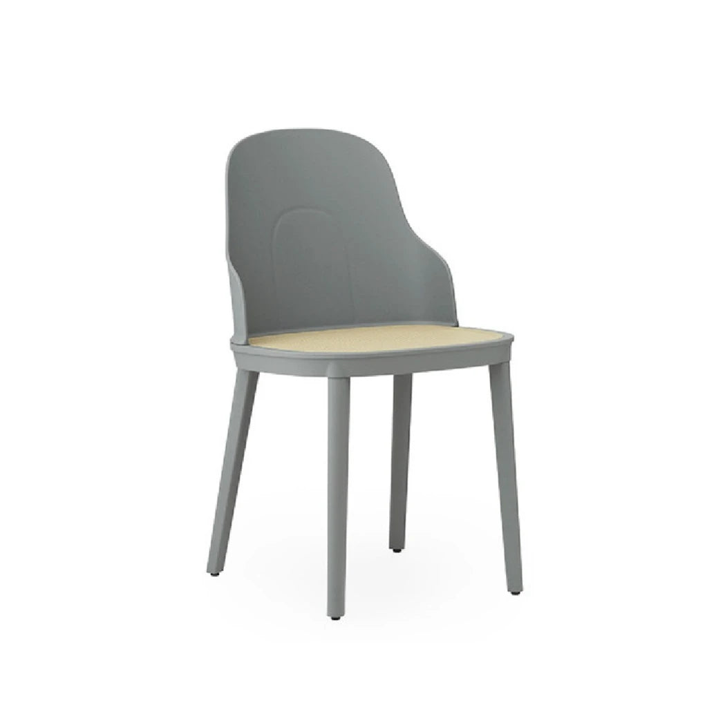 Allez Chair Molded Wicker Grey PP Dining Chair - view 1