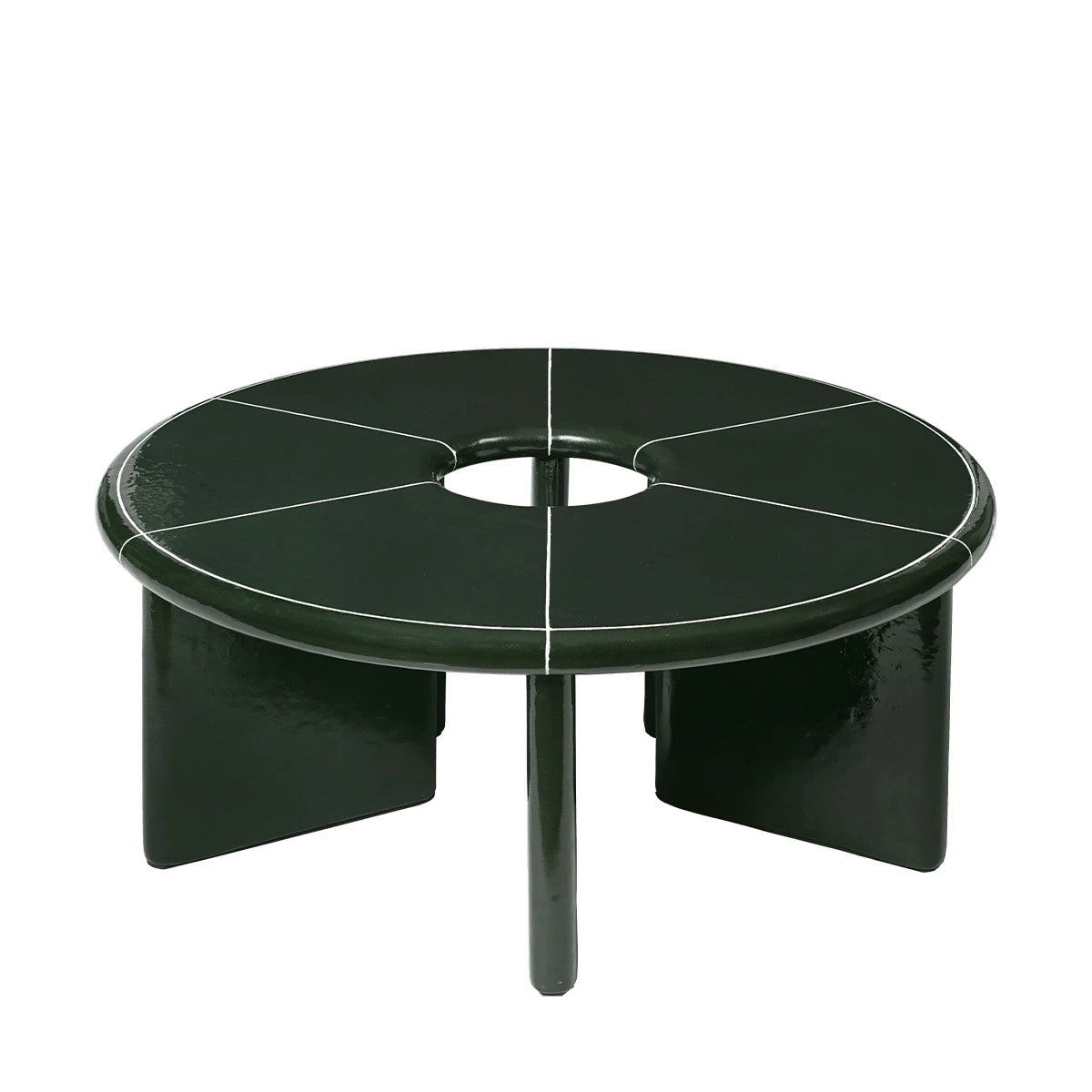 Deya Coffee Table - Ø80 - Dark Green - view 1