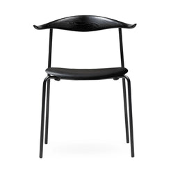 CH88P Chair Oak-Black Painted Leather Seat-Thor 301 Black Steel - view 1