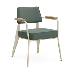 Fauteuil Direction Green Grey Twill Prouve Blanc Ecru - view 1
