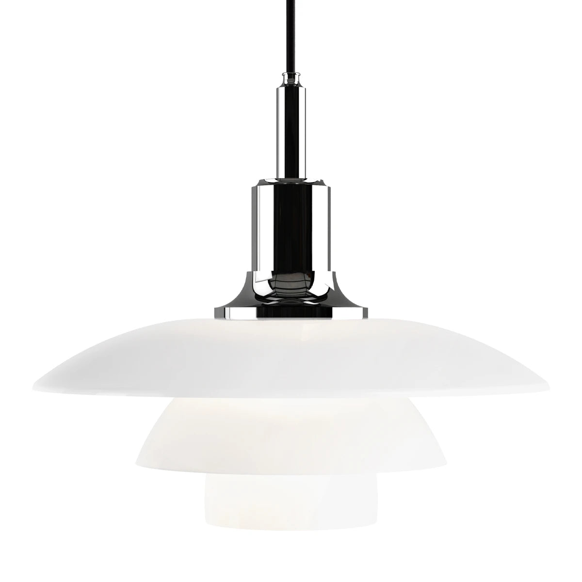 PH 3½-3 glass pendant Chrome - view 1