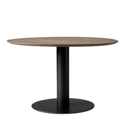 In Between Table SK12 Ø120 Smoked Oak-Matt Black - view 1