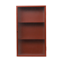 Haze Wall Cabinet Reeded Glass Oxide Red - view 1