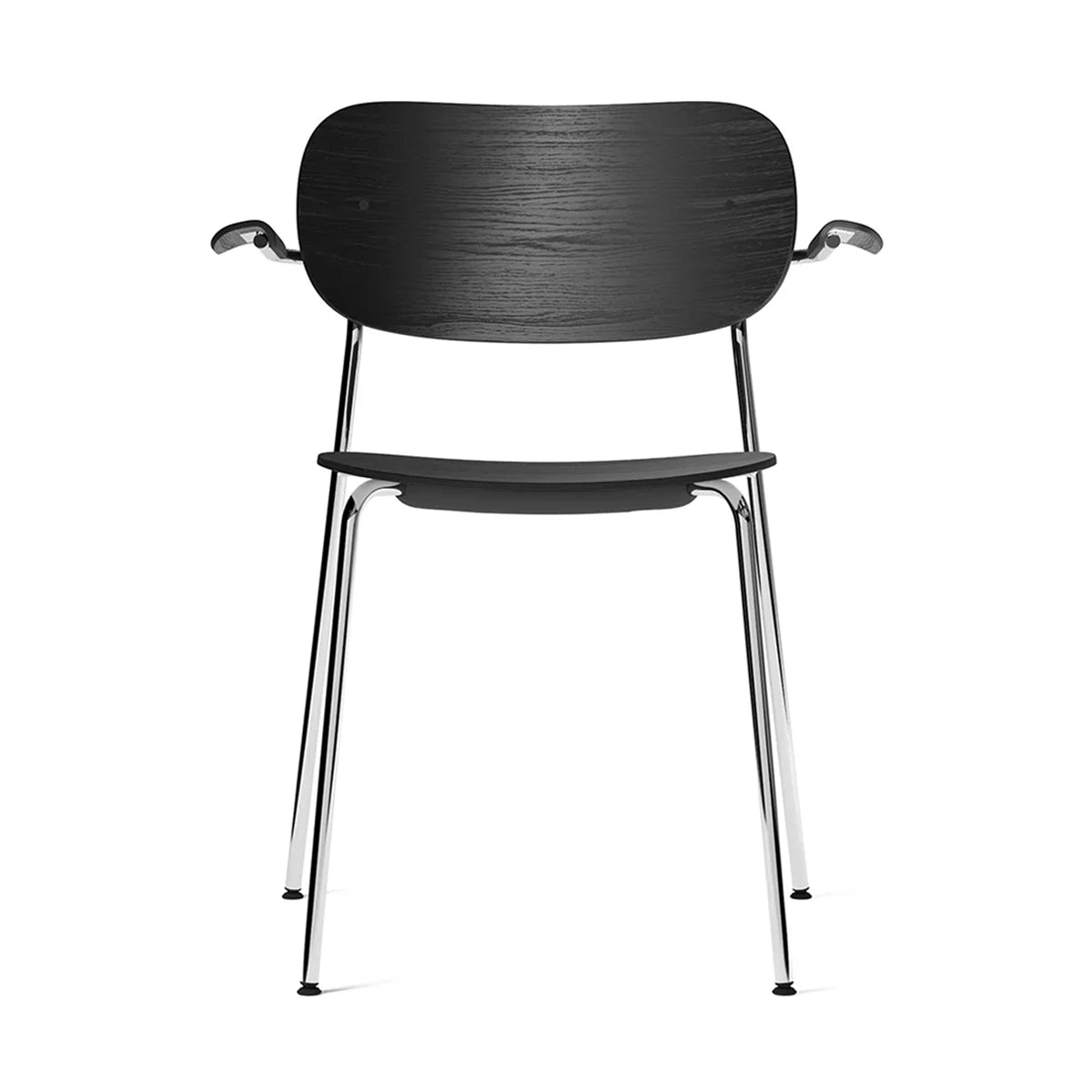 Co Dining Chair with Armrest Black Oak-Chrome - view 1