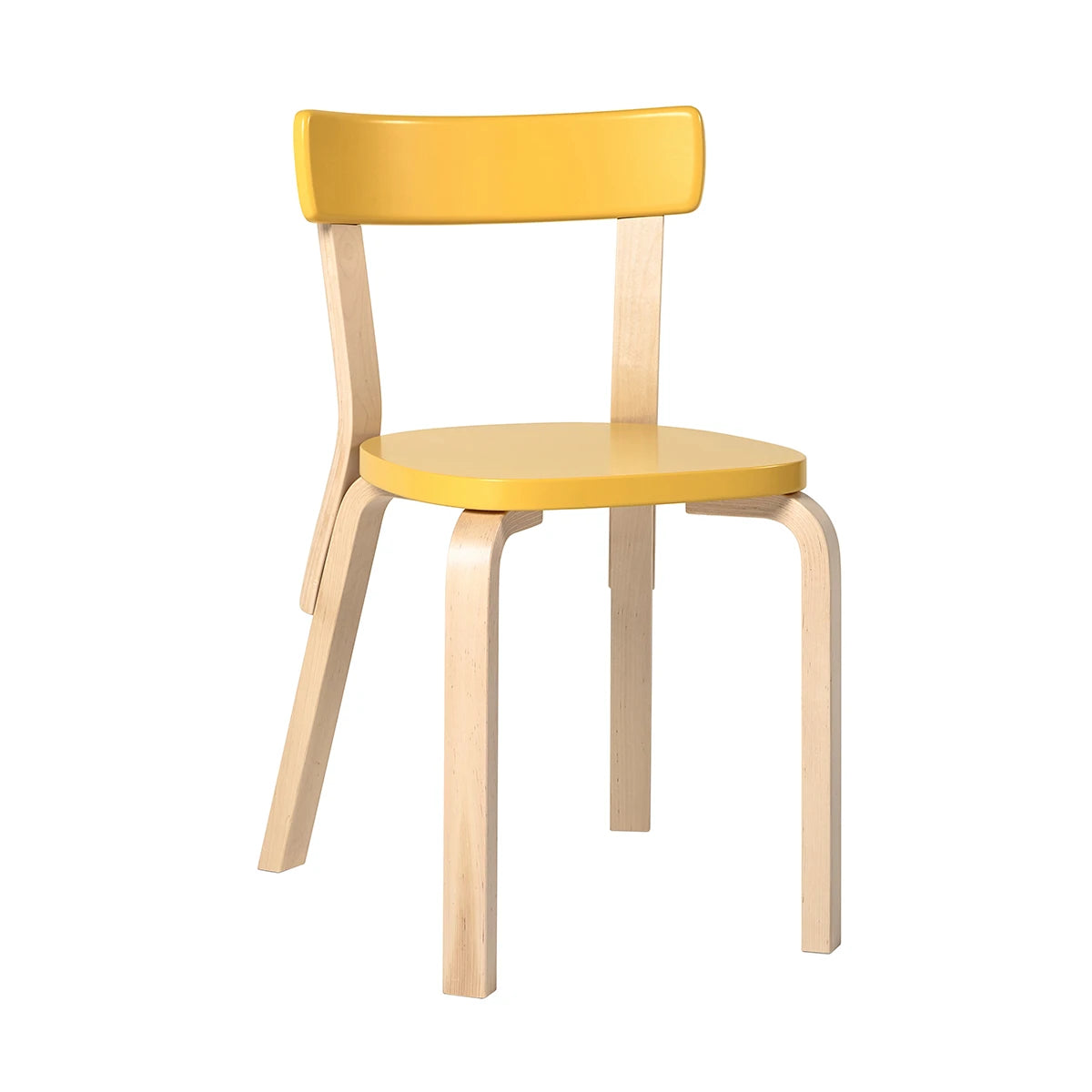 Chair 69 Yellow Lacquered-Birch - view 1