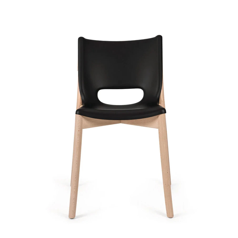 Puel Black/Natural Dining Chair - view 1