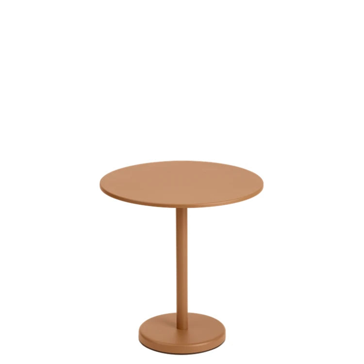 Linear Steel Cafe Table Burnt Orange 700 - view 1