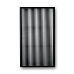 Haze Wall Cabinet Reeded Glass Black - view 1