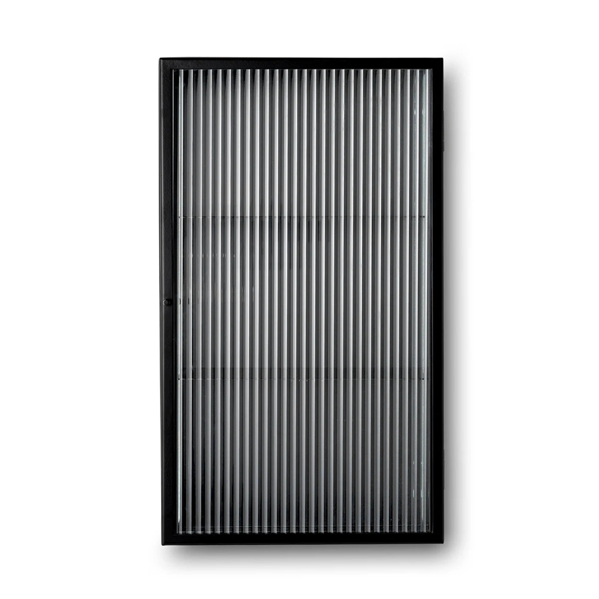 Haze Wall Cabinet Reeded Glass Black - view 1