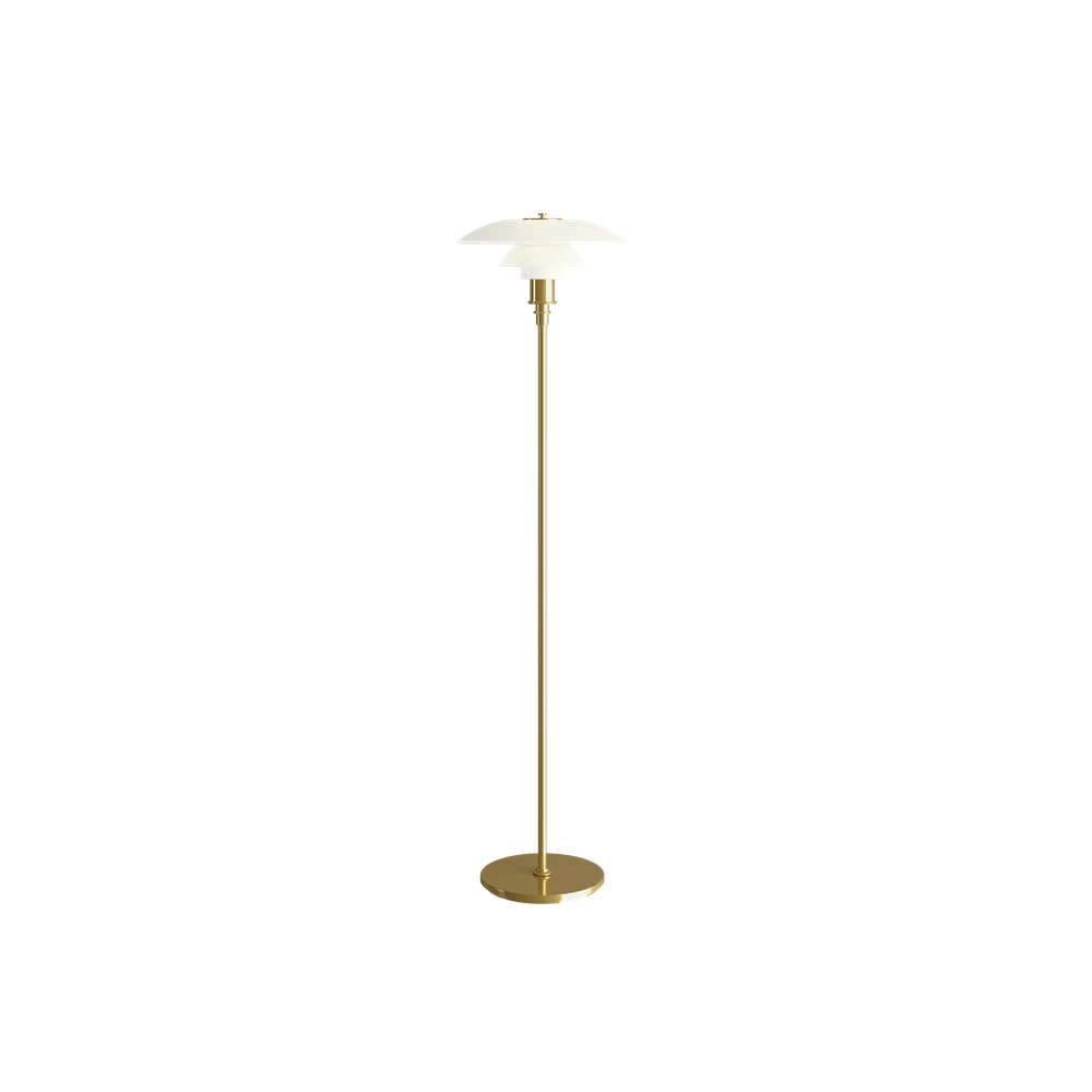 PH 3½-2½ Glass Brass Floor Lamp - view 1