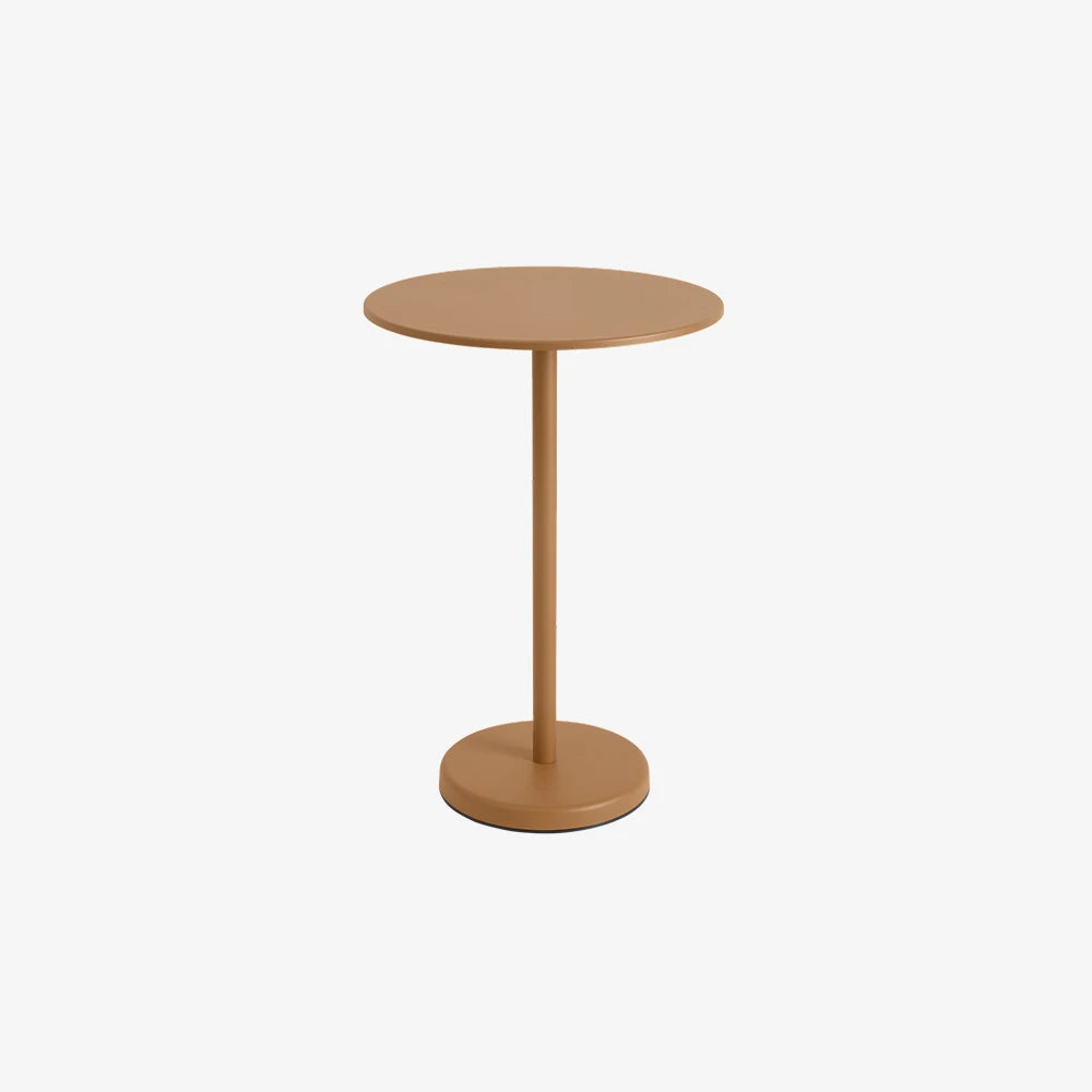 Linear Steel Cafe Table Burnt Orange - view 1