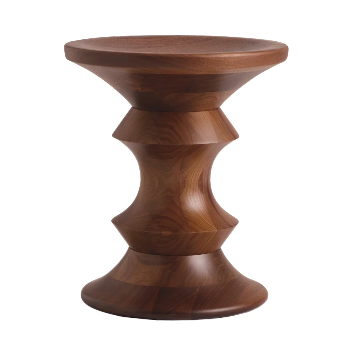 Eames Turned Stool Walnut A Shape - view 1