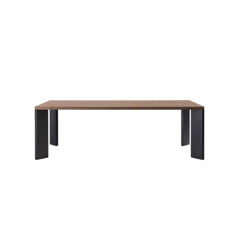 Ordinal Table 230 x 100 - Walnut Top, Black Base - view 1