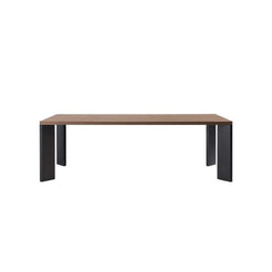 Ordinal Table 230 x 100 - Walnut Top, Black Base - view 1