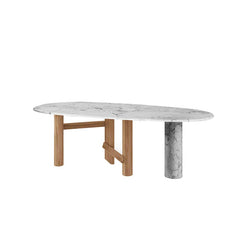Sengu Table (Carrara White Marble) - view 1