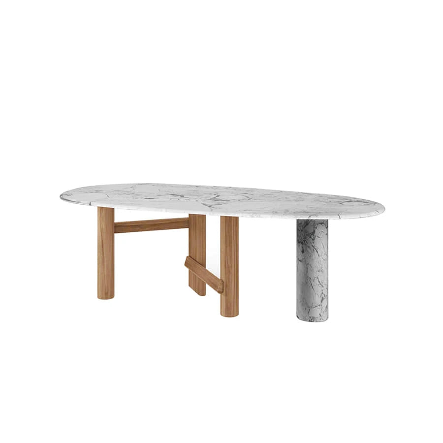Sengu Table (Carrara White Marble) - view 1