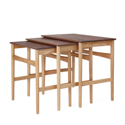 CH004 Nesting Tables Oak-Walnut Oil - view 1