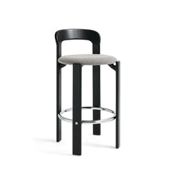 Rey Bar Stool Low Deep Black- Uph. Steelcut Trio 124 - view 1