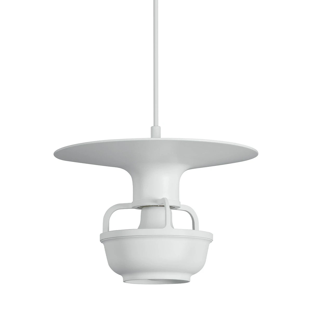 Kori Pendant Light white with disc shade - view 1