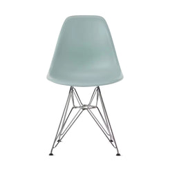 Eames Molded Plastic Side Chair Grey Green-Chrome Wire Base (DSR) - view 1