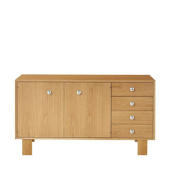 Nelson Basic Cabinet Series - Credenza 2 Doors, 4 Drawers White Oak - view 1