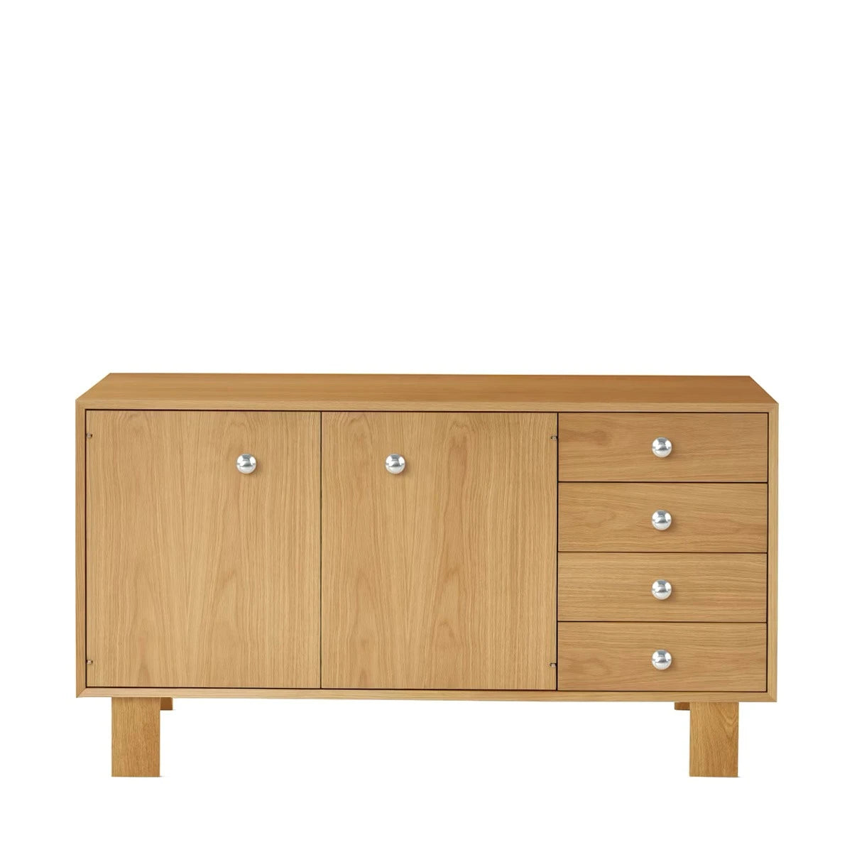 Nelson Basic Cabinet Series - Credenza 2 Doors, 4 Drawers White Oak - view 1