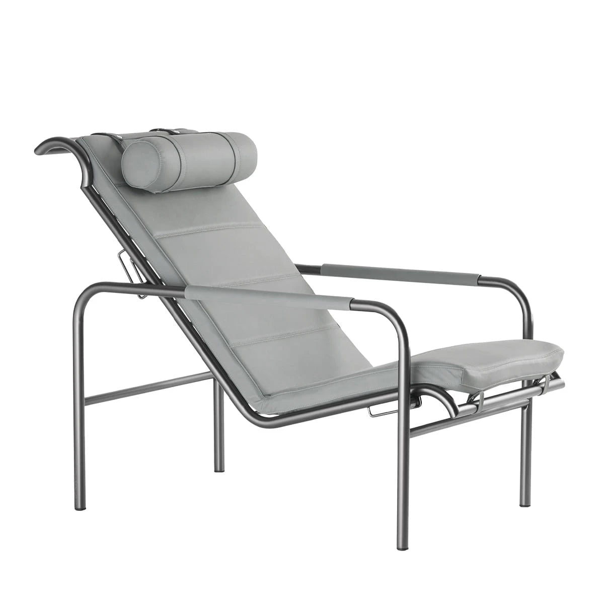 Genni Lounge Chair Grey Leather 98 - view 1