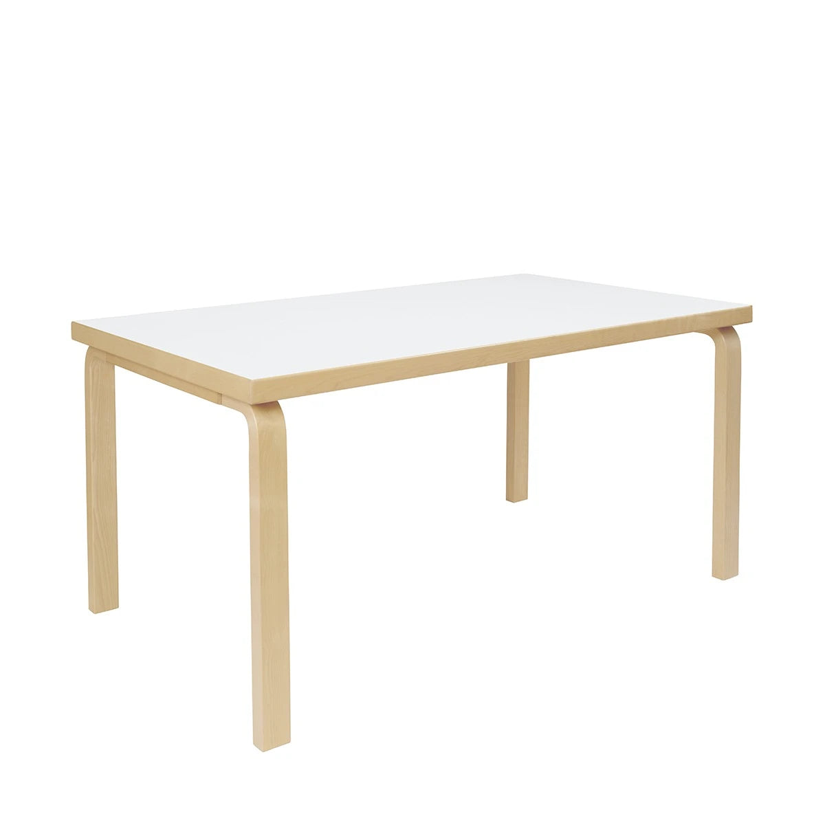 Aalto Table 82A 150 x 85-2Heights White-Birch - view 1