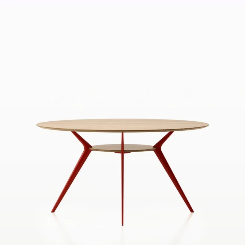 Biplane Table ø140 403 - Oak / Red - view 1