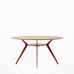 Biplane Table ø140 403 - Oak / Red - view 1