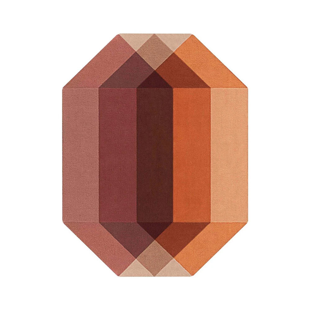 Diamond Orange Wine Rug - view 1