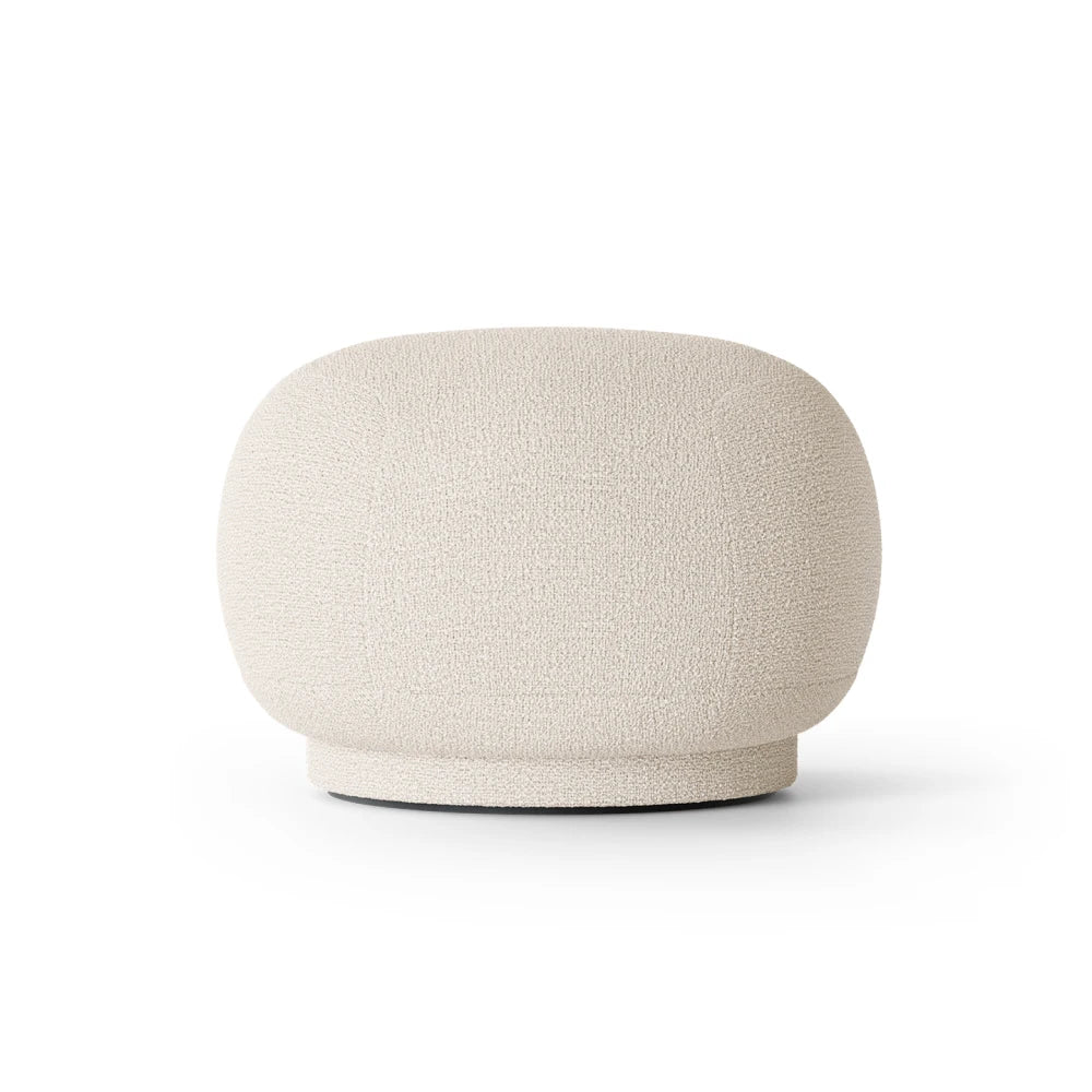Rico Bouclé Off-White Ottoman - view 1