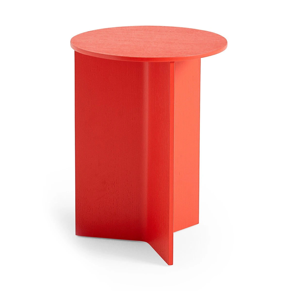 Slit Table Wood Round High Candy Red - view 1