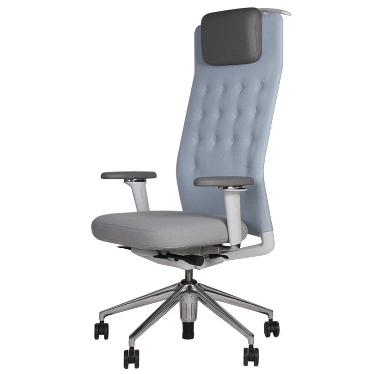 ID Trim L 3D Arm Plano Light Grey Sierra Grey Ice Blue Soft Grey Hanger Polished Office Chair - view 1