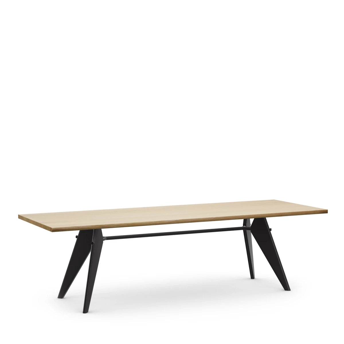 EM Table 260 x 90 Natural Solid Oak-Deep Black Smooth - view 1
